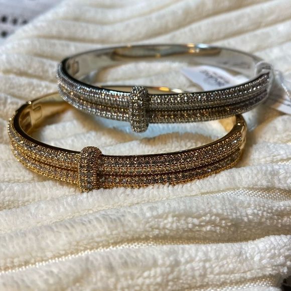 🔥 NWT HOT DESIGNER INSPIRED PROSECCO BRACELET SILVER MICRO PAVED BRACELET - Picture 10 of 12